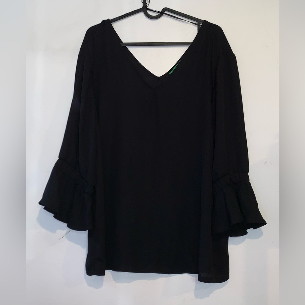 dip Brand Black Sheer Blouse